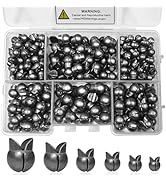 SANWEAL120PCS/200PCS Fishing Weights Sinkers - Premium Split ShotFishing Weights Sinkers - Round ...