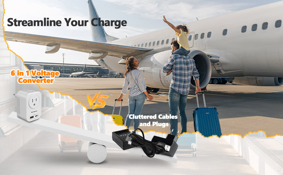 US to Europe International Universal Travel Adapter