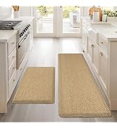 Tyrot Kitchen Mats 2PCS Cushioned Anti-Fatigue Kitchen Mats for Floor Non Slip Kitchen Rugs Absor...