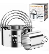 Round Cookie Cutters with Handle,Cookie Biscuit Cutter Set(5 Pieces/Set) | Stainless Steel Circle...