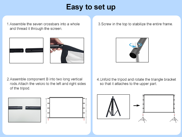 100 inch projector screen with stand