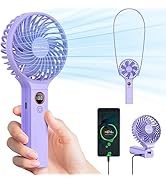 SWEETFULL Handheld Fan,5000mAh Portable Fan Mini fan Small Personal Fan with Backup Power,Desk Fa...