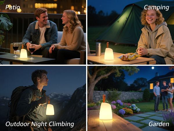 uuffoo 2 Pack Portable Outdoor Table Lamp LED Camping Lantern