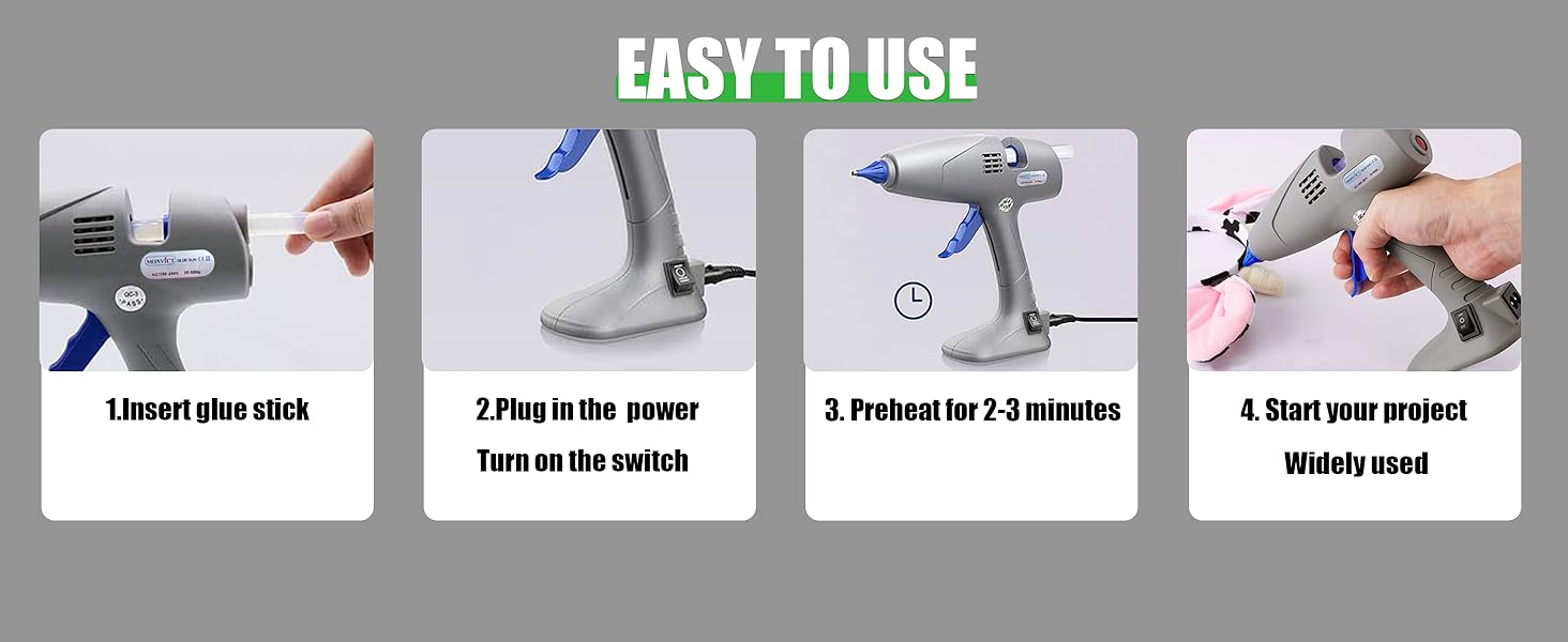 Hot Melt Glue Gun with Copper Nozzles