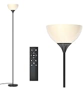 PESRAE Floor Lamp, Remote Control with 4 Color Temperatures, Torchiere Floor lamp for Bedroom, St...