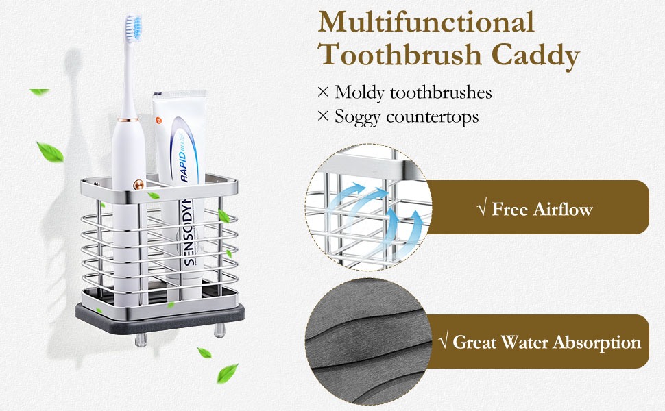 wall mount toothbrush holder