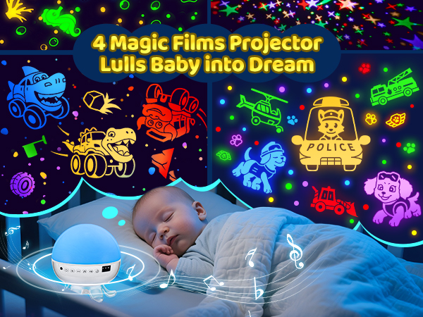 Baby Sound Machine for Kids Night Light Projector