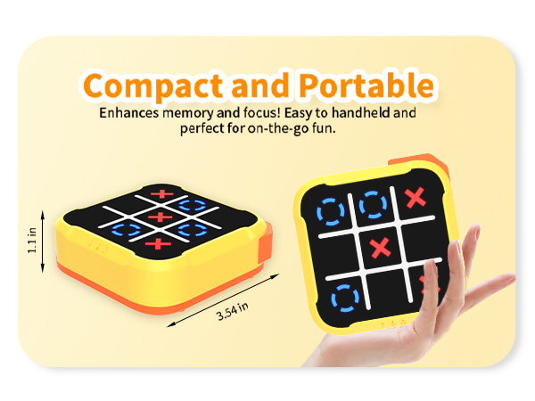 Tic Tac Toe Game Compact and Portable On-the-go Fun Holiday Birthday Gift Road Trip Mobile