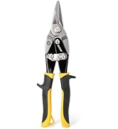 HURRICANE 10 Inch Aviation Tin Snips, Heavy Duty Metal Cutter Shears for Cutting Sheet Metal, Str...