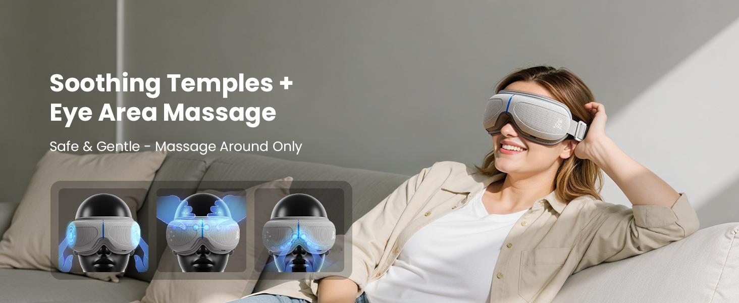 eye massager with heat and cooling eye mask for dry eye headaches migraine relief