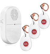 ChunHee Wireless Caregiver Pager Call Button Nurse Alert System Call Bell for Home/Elderly/Patien...