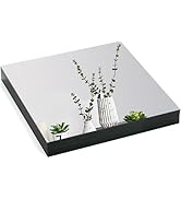Suwimut Set of 16 Square Mirrors for Centerpieces, 8 x 8 Inch Mirror Tray Candle Plate Wall Mount...