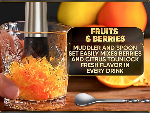 this cocktail set for coffee bar essentials with ice crusher stainless steel bartending kit