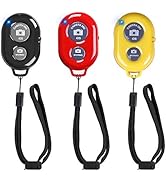 Wireless Remote Shutter for Cellphones and Tablets (3 Pack), AOQIYUE Wireless Remote for iPhone/A...