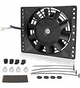 6'' Inch Small Slim Push Pull Electric Cooling Fan 650CFM Radiator Oil Cooler Mount Kit Universal...