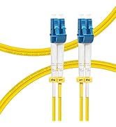 FLYPROFiber 2M/7ft OS2 LC to LC Fiber Patch Cable, Length Options: 0.2m-300m, 1G/10GB Single Mode...