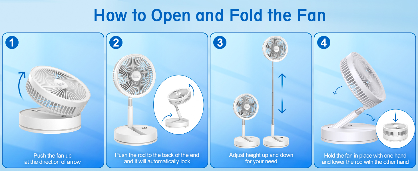 foldable fan folding fan telescopic