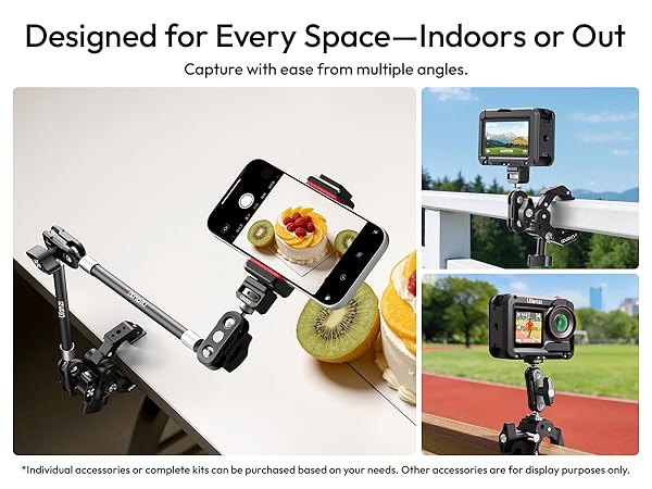 ULANZI Super Clamp Camera Clamp Mount with 2 Section Kit