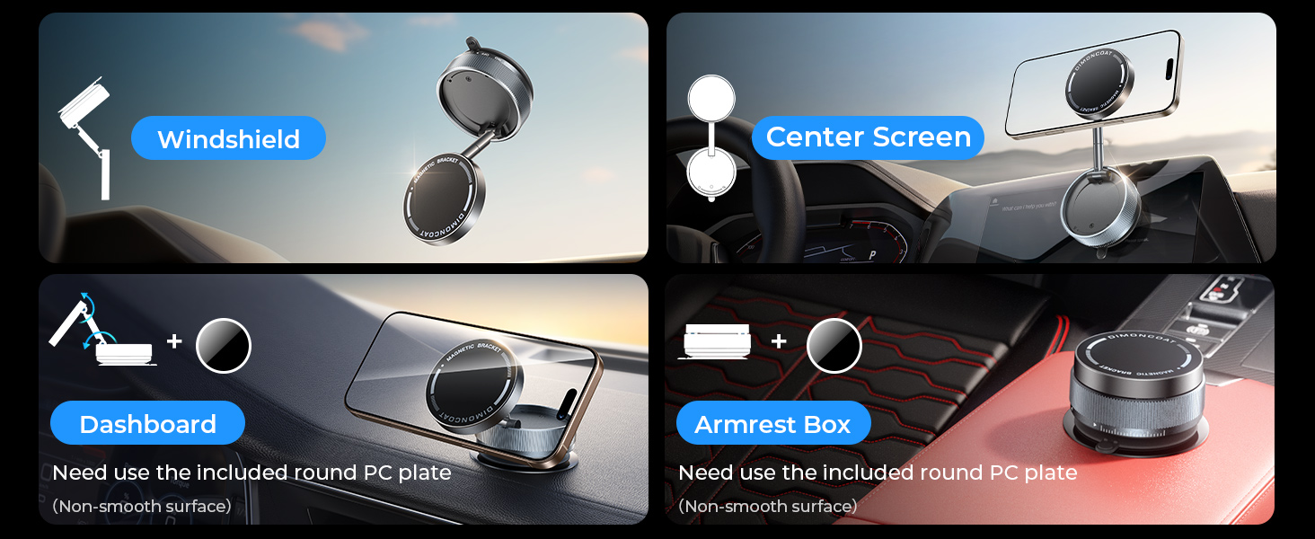 Vacuum Magnetic Phone Holder