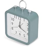 Natudeco Analog Alarm Clock Battery Alarm Clock Desk Clock Simple Alarm Clock Small Table Clock f...