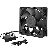 Qirssyn 120mm x 38mm 110V 220V AC Powered Variable Speed Fan Cooling Components for Receiver Xbox...