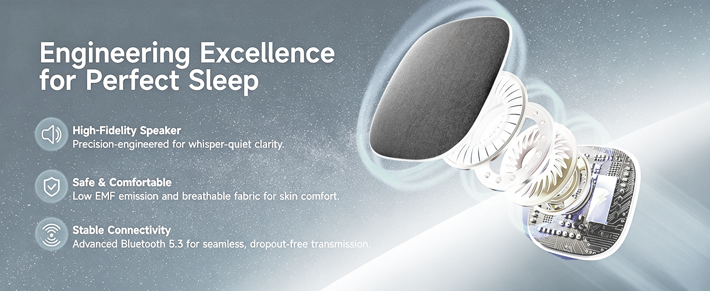 Pillow Speaker for Sleeping