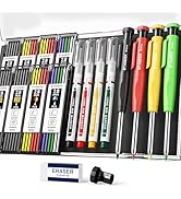 STAGEEK 4PCS Carpenter Pencils with Sharpener, Heavy Duty Woodworking Pencils, Mechanical Carpent...