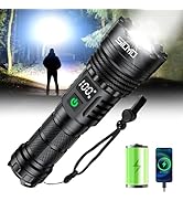 Siuyiu Flashlights High Lumens, Tactical Flashlight Super Bright, USB-C Rechargeable with Battery...