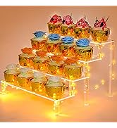 YestBuy Display Shelf Cake Stand – 4 Tier Shelf Cake Pop Stand – Multifunctional and Durable Acry...