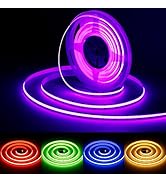 MIWISE RGB COB LED Strip Light 32.8ft/10m,Color Changing Dimmable Strip Light DC24V,Multicolor Fl...