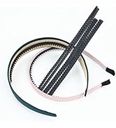 Lawie 10 Pack Plastic Metal Hard Thin Wide Headbands Hair Clasp Crown Tiara Hairband Silicone Fle...