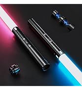 TQQALCYS Lightsaber, Dueling Light Saber, 15 RGB Colors 4 Modes Type-C Rechargeable Sword with Al...