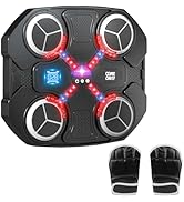 Music Boxing Machine for Kids, Wall Mounted Bluetooth Smart Punching Pad Kids Boxing Training Wor...