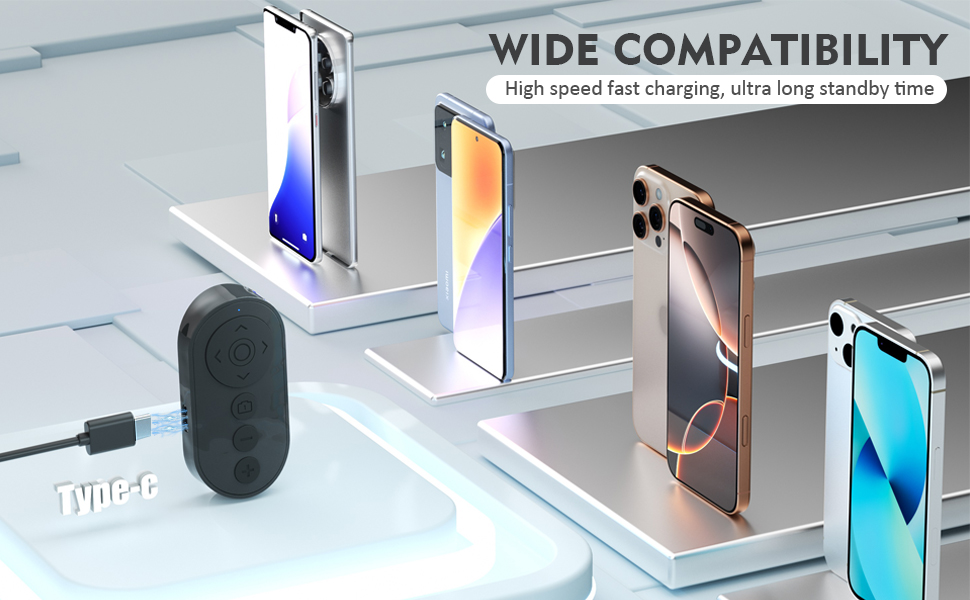 Wireless;Zoom in and out;Page tunner;short video scrolling;wireless camera remote, remote for iPhone