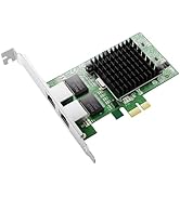 BZIZU High-Speed Dual-Port Gigabit NIC | Intel 82575/82576 Chip | 1Gbps PCIe Ethernet Adapter wit...