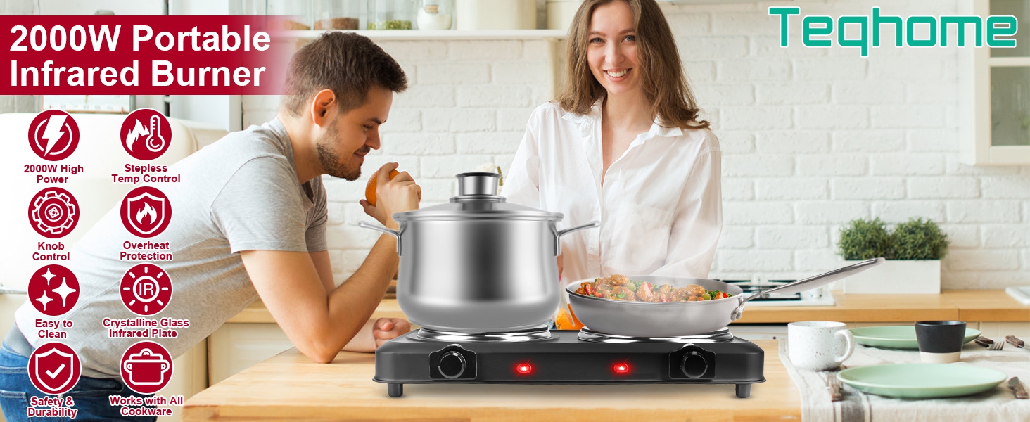 Double Burner Electric cooktop