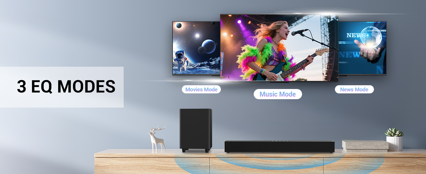 Soundbar with Subwoofer for TV