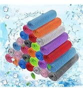 MADHOLLY 30 Packs Cooling Towels for Neck and Face - 31"x12" Bulk Breathable Cooling Towel for Ho...
