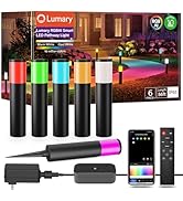 Lumary 6 Pack Smart Pathway Lights 3000LM, RGBAI/Cool/Warm White, Aluminum Wired Landscape Lighti...