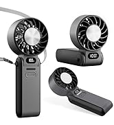 duludulu Portable Handheld Turbo Fan With Ice Cooling, 3-IN-1 Rechargeable Mini Personal Handheld...