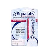 Aquatabs water purification tablets for hiking, backpacking, and outdoor water treatment use