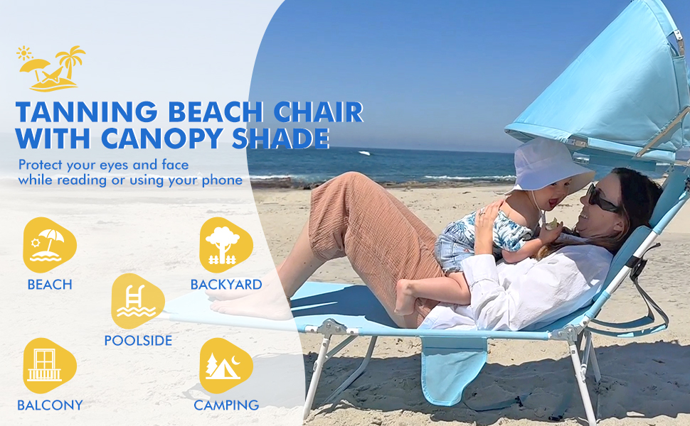 BEACH CHAIR WITH CANOPY
