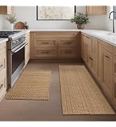 MatEssenz Kitchen Rugs 2 Pcs, Stain-Resistant, Machine Washable Mats 20