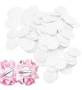 JDBZYDM 250 PCS White Round Felt Circles, 25mm Pre-Cut Craft Fabric Felt Pads for Handcraft DIY P...