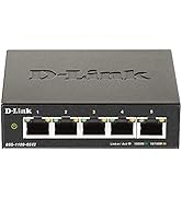 D-Link Ethernet Switch, 5 Port Easy Smart Managed Gigabit Network Internet Desktop or Wall Mount ...