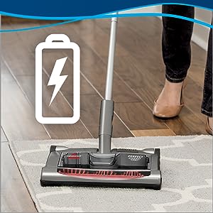 carpet sweeper, cordless, area rug, bare floor, wood floor, lightweight