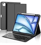 BORIYUAN iPad Air 13-inch (M2, 2024)/iPad Pro 12.9"(6th/5th/4th/3rd Gen) Case with Keyboard, Deta...
