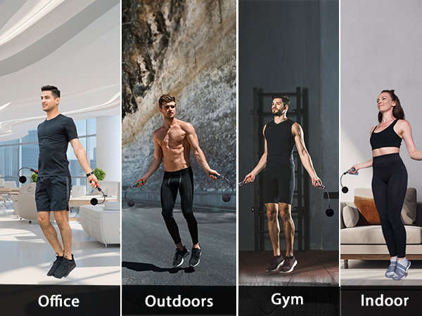 Weighted Jump Rope for Fitness Ropeless Bod Rope High Speed Skipping Rope Cordless Jumping Rope