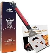 Grill Spatula for Outdoor Grill, 7-in-1 BBQ Tools Utensils, Extra Long Grill Accessories, Box Pac...