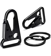 12 Sets Metal Tactical Snap Hook 1-inch Car Keys Chain Clip Heavy Duty Keychain Attachments for P...